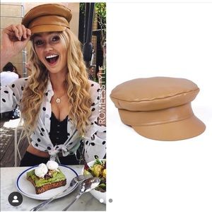 NWT lack of colors biker cap in tan SMALL